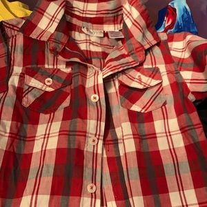 Red checkered dress shirt